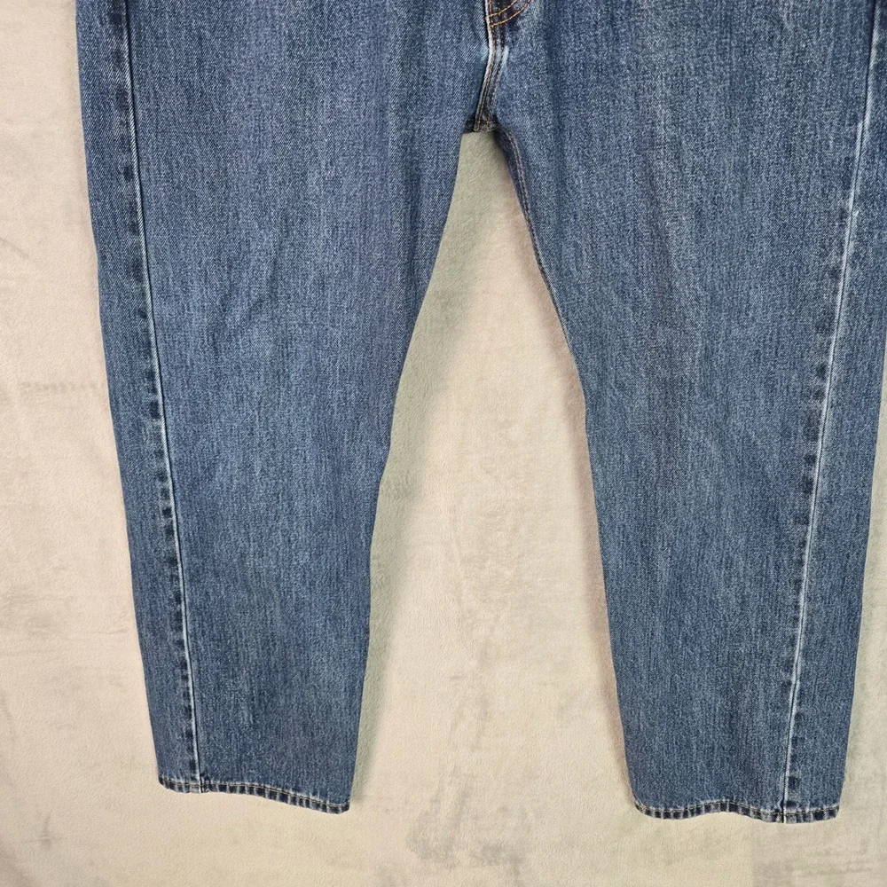 Levis 505 Regular Fit Straight Leg Jeans Mens 36x29 Medium‎ Wash Blue Denim